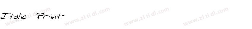 Italic Print字体转换